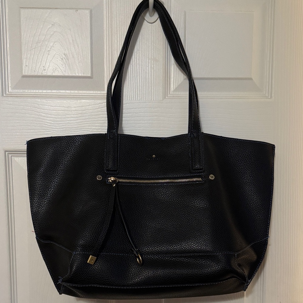 Black Leather Tote Bag